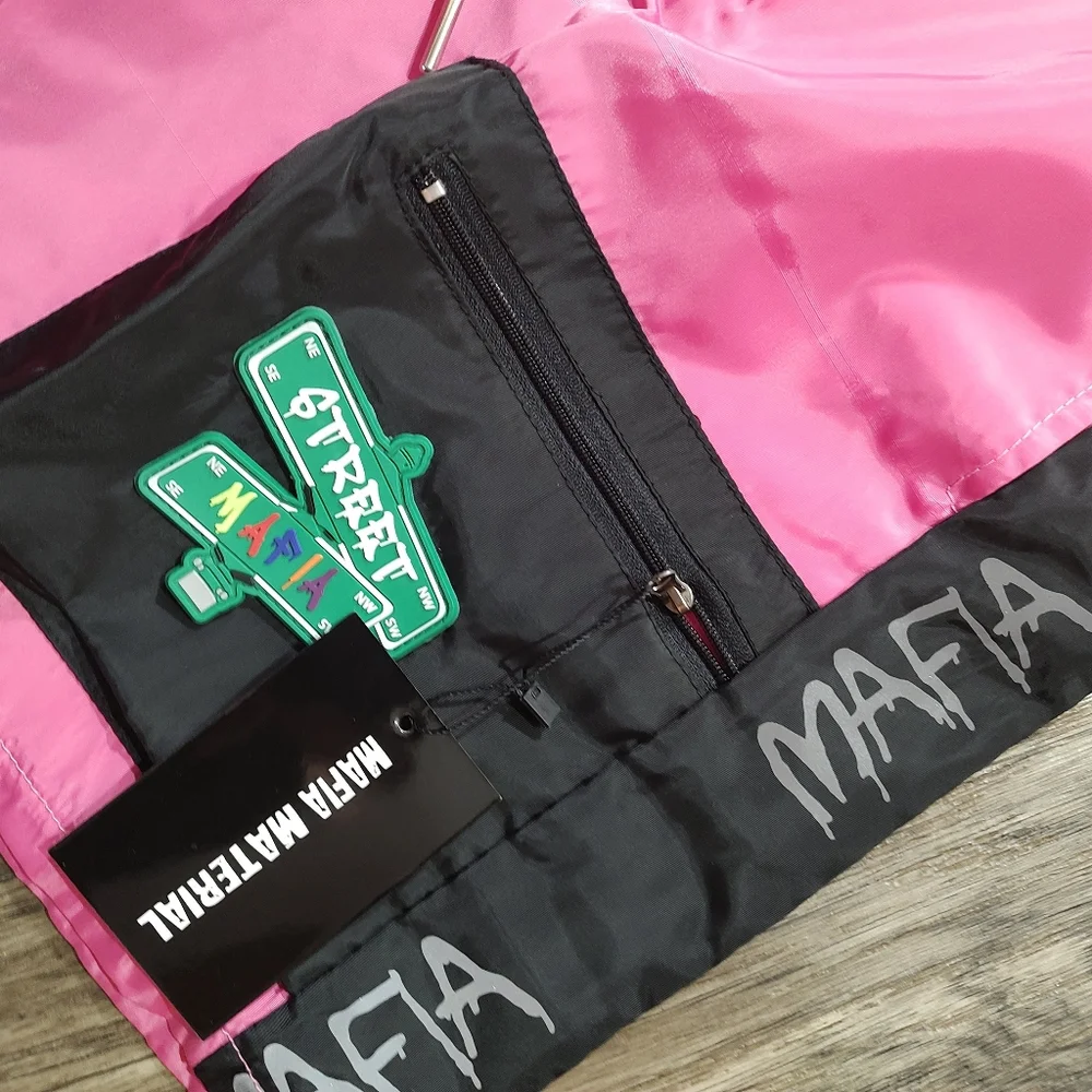 Street Mafia Nylon Pink and Black Men's Shorts size XL